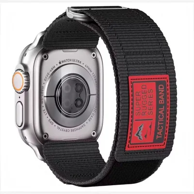 Apple Watch用 タクティカルバンド 44 45cm対応 ブラック