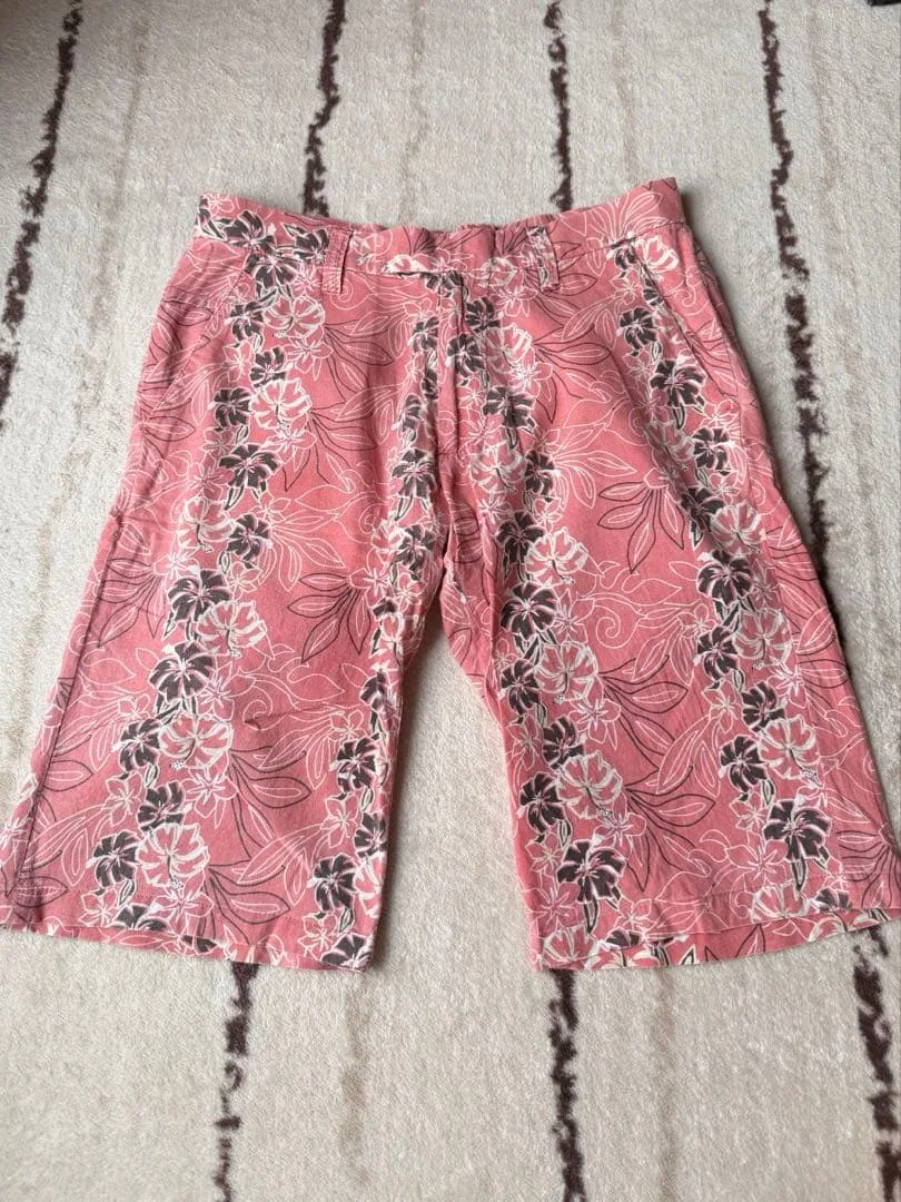BEAMS BOY WEAR กางเกงขาสั้น ลายดอกไม้ สีชมพู