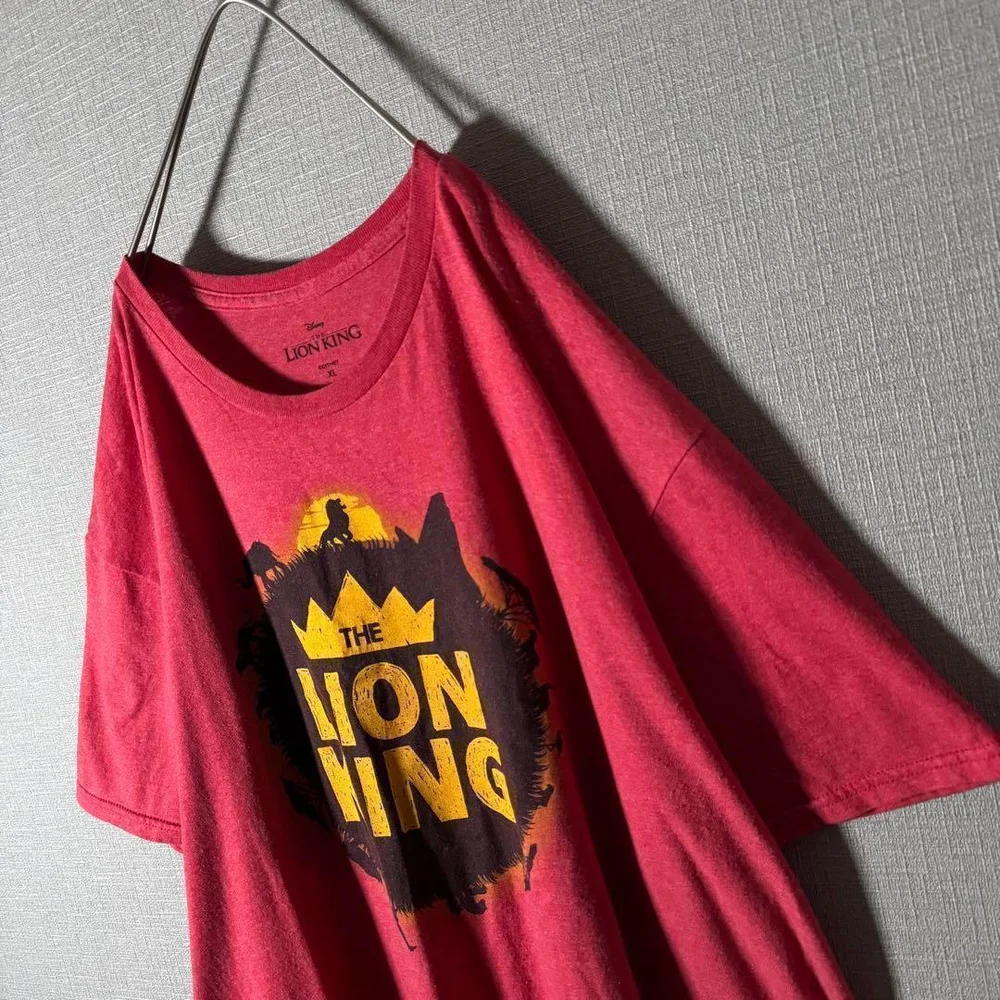 希少XL★Disney ディズニー ライオンキング Tシャツ ビッグロゴプリント