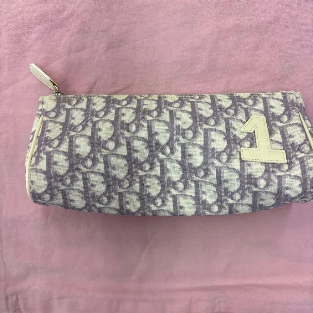 美品 Christian Dior ディオール トロッターポーチ パープル
