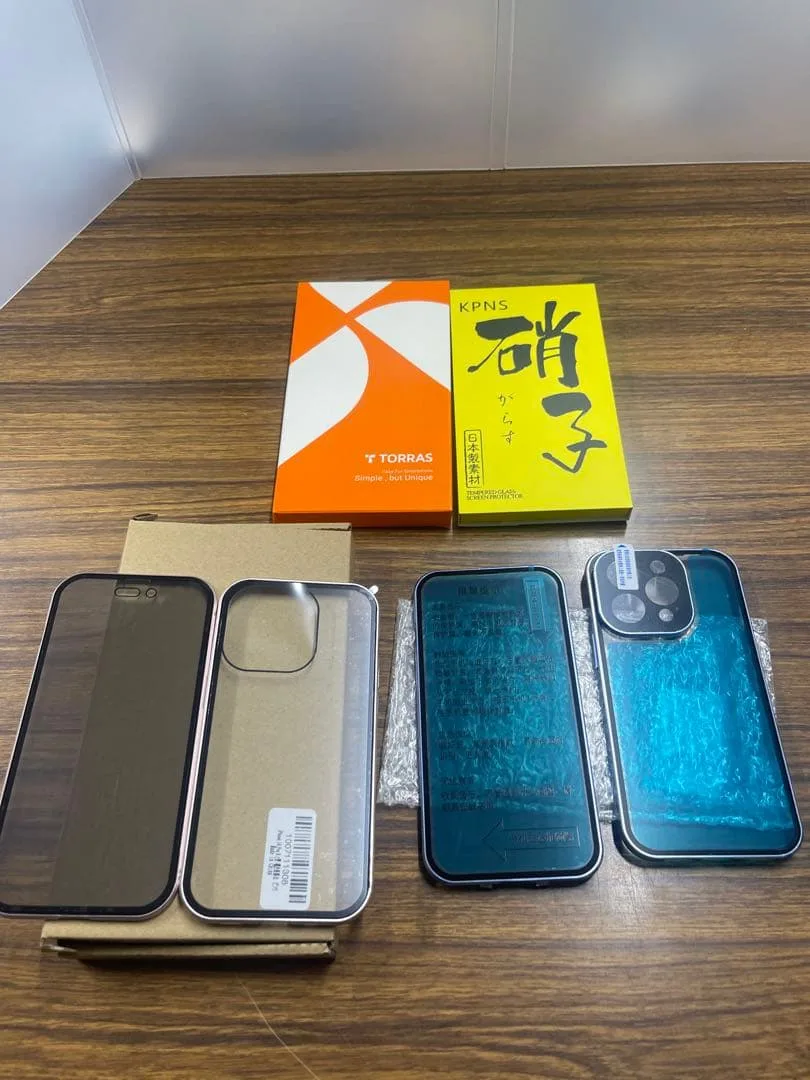 iPhone14pro用 両面保護ケース 保護フィルム セット