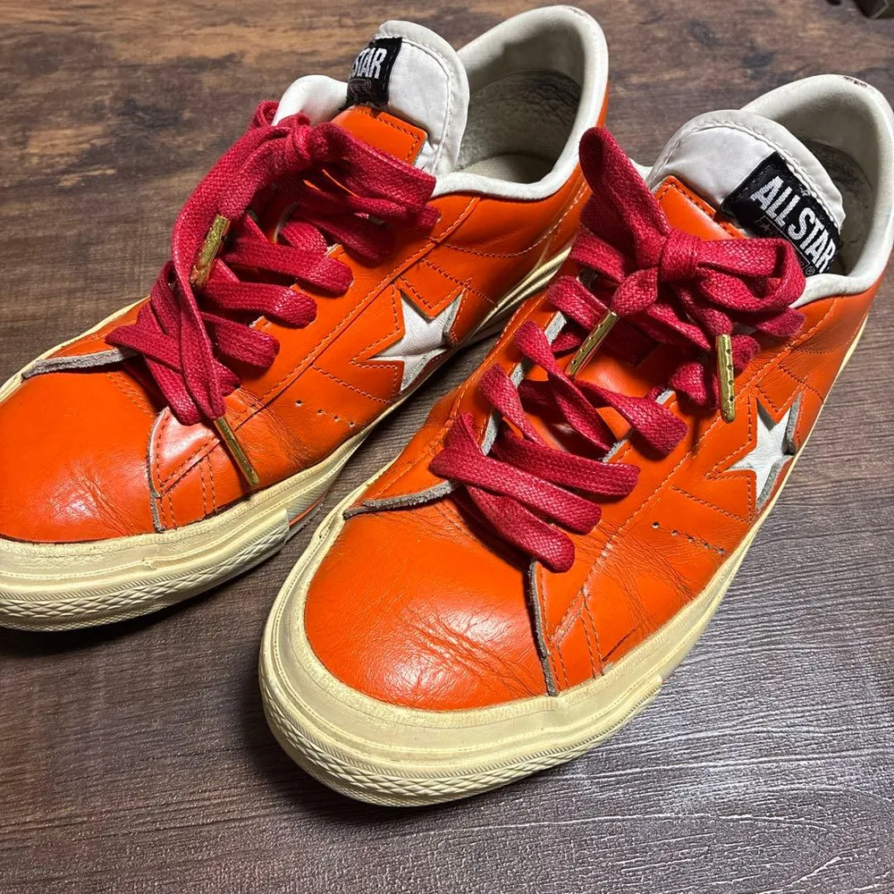 Converse All Star One Starレザーオレンジ 厚底キムタク