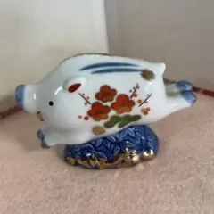 猪の置物 陶器製 縁起物
