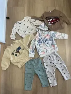 男の子 子供服 まとめ売り 80 90 秋冬服 6点セット