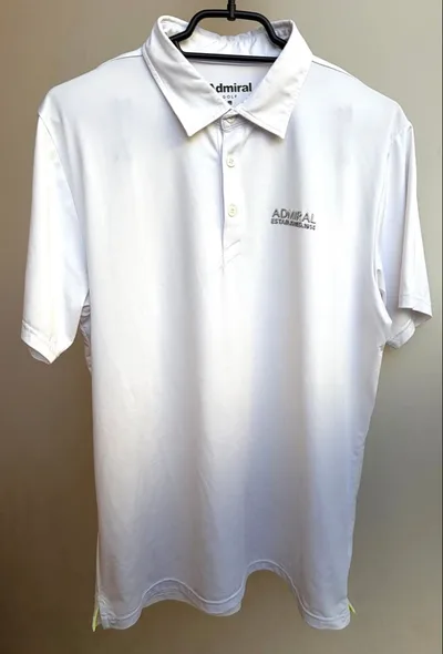 ADMIRAL GOLF メンズ 半袖ポロシャツ ホワイト LL