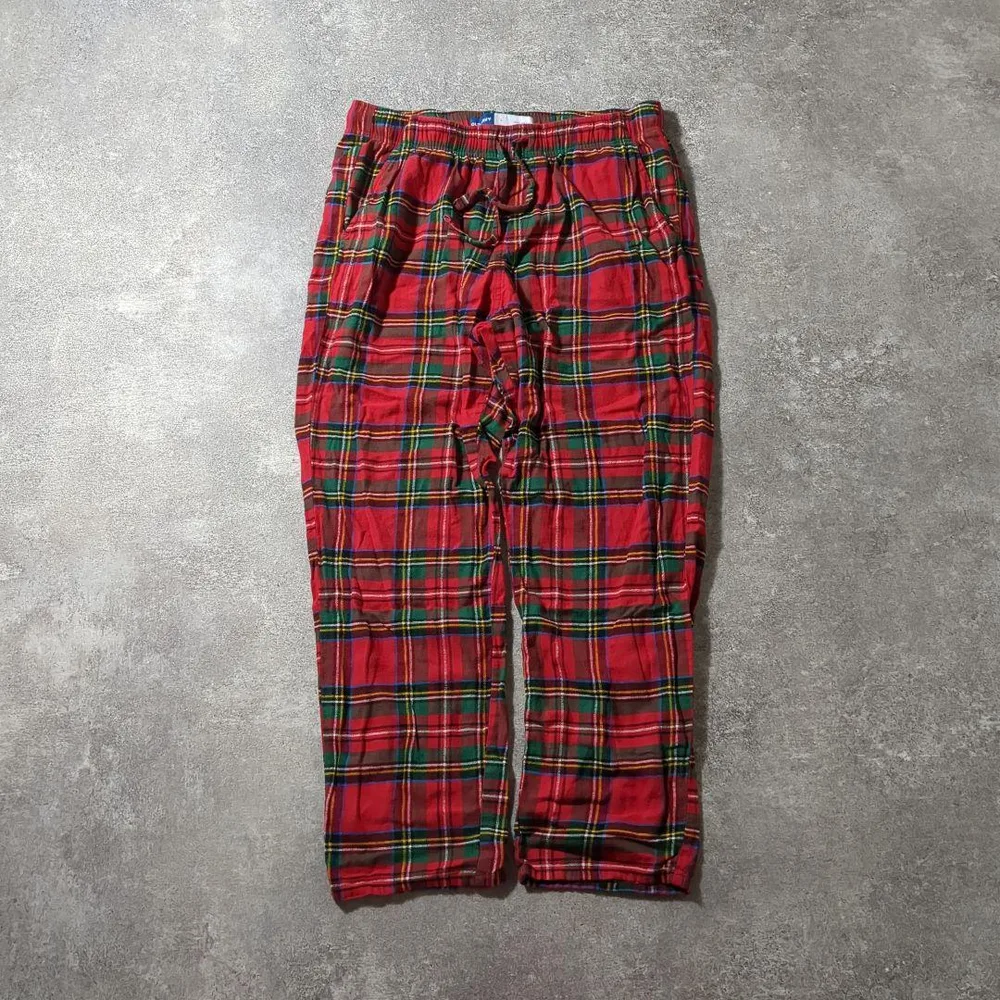 C37OLDNAVYオールドネイビータータンチェックイージーパジャマパンツレッド