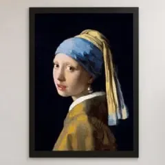 フェルメール『真珠の耳飾りの少女』絵画 アート 光沢 ポスター A3