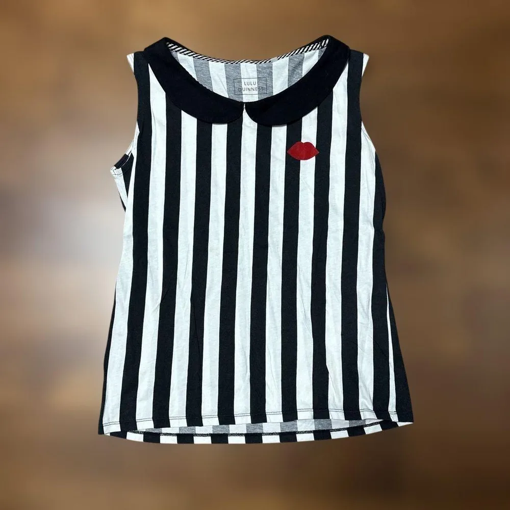 LULU GUINNESS UNIQLO ストライプ タンクトップ