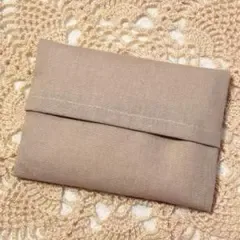 ハンドメイド ポケットティッシュケース シンプル 無地 淡ピンク
