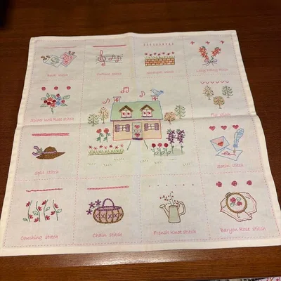 ハンドメイド 刺繍 タペストリー ステッチ