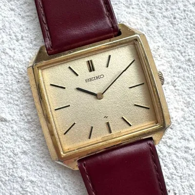 【稼働】SEIKO シャリオ タンク スクエア 手巻き メンズ腕時計 ゴールド