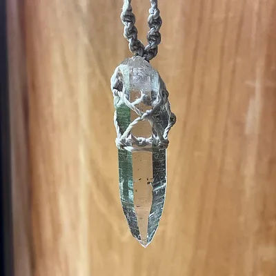 ヒマラヤ水晶 ガネッシュヒマール * ハンドメイド マクラメネックレス 59