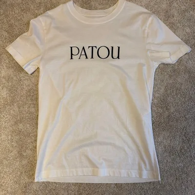 美品PATOU ロゴ Tシャツ ホワイト