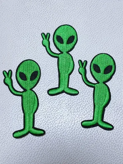 249.宇宙人アイロンワッペン3枚セット