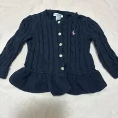 Ralph Lauren ぺプラムニットカーディガン 18M