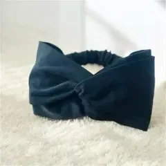 秋冬☁︎クロスヘアバンド☁︎コーデュロイ☁︎ブラック