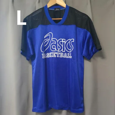 asics バスケットボールシャツ ブルー L