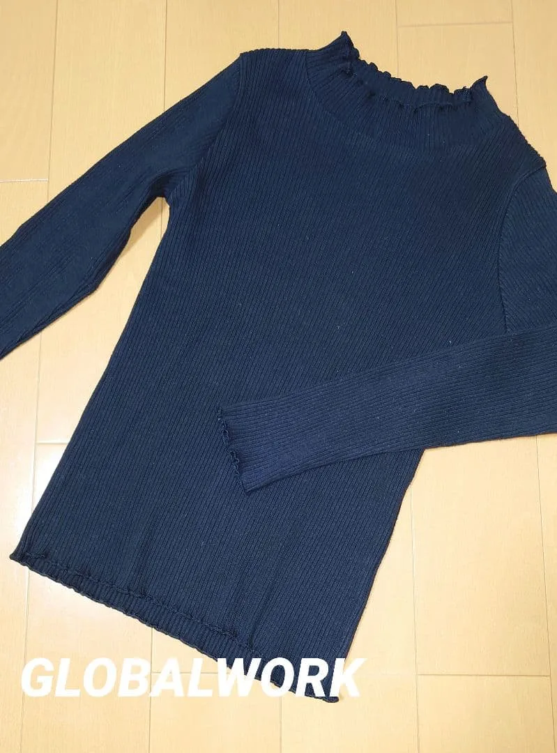 GLOBAL WORK 長袖カットソー ブラック XXL 140