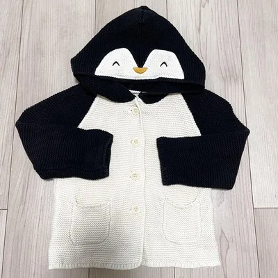 Baby GAP ペンギン フード付き ニット カーディガン ベビー