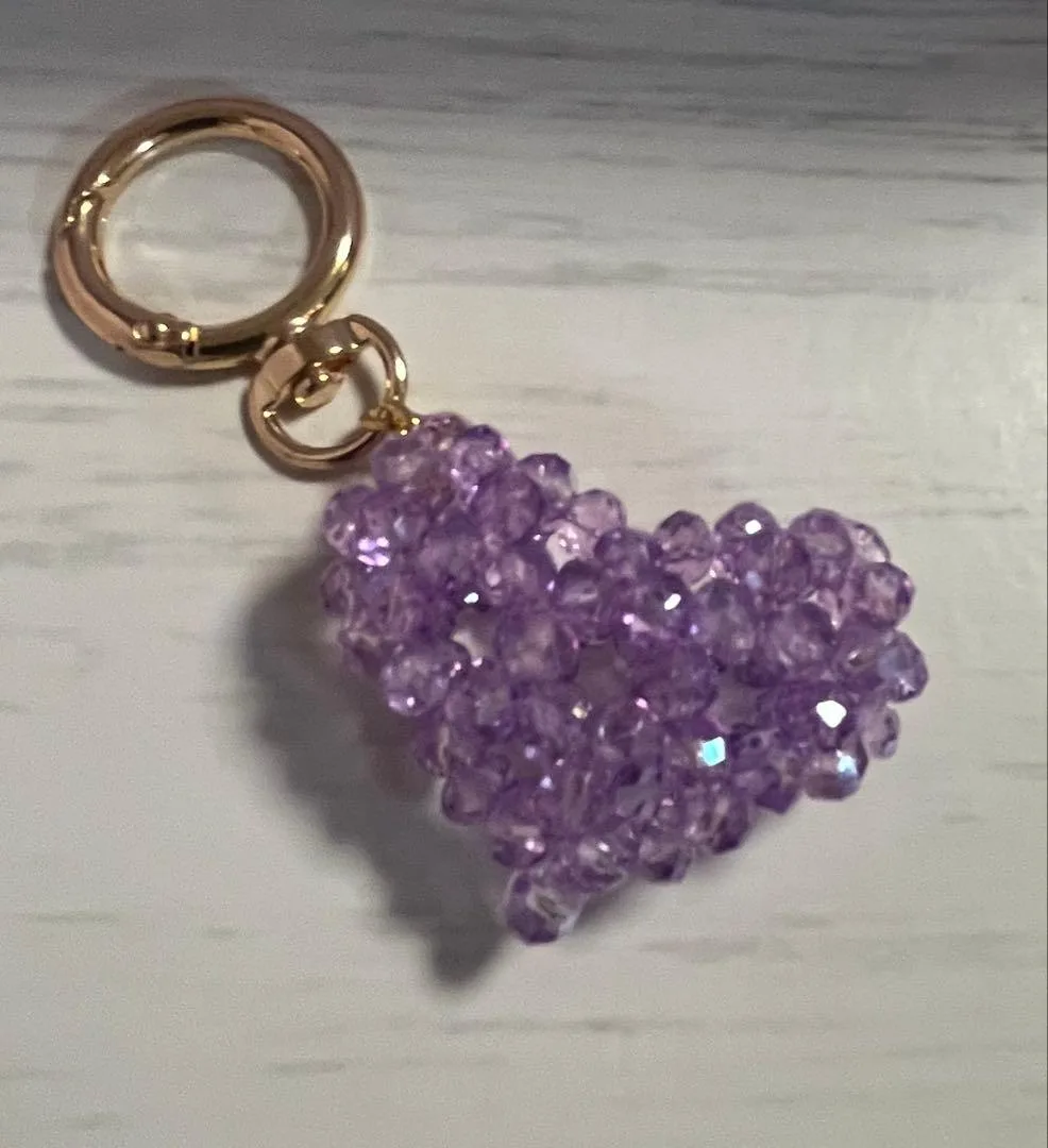ハンドメイド ハートチャーム
