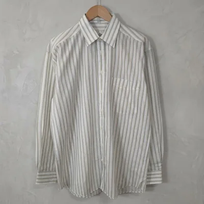 90s vintage 長袖シャツ マルチストライプ レトロ オーバーサイズ