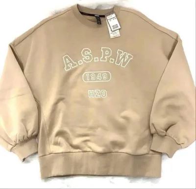 adidas オーバーサイズ スウェットシャツ ベージュ