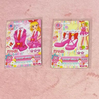 アイカツカード ピンクステージベスト シューズ