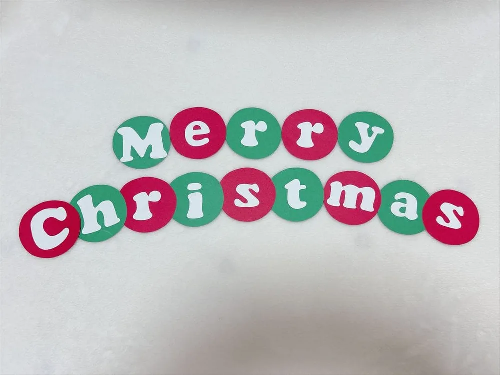 メリークリスマス 文字 壁面飾り