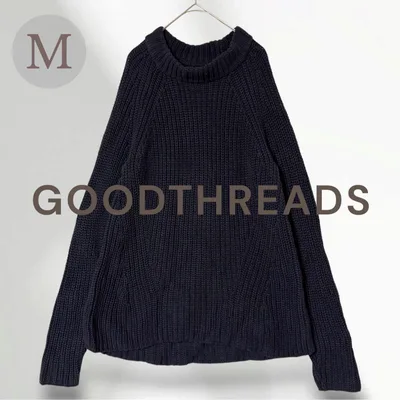 GOODTHREADS ニット セーター 長袖 M オーバーサイズ ゆったり