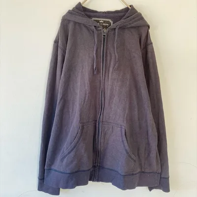 秋 アルファアムール パーカー L-XL グレー ジップアップ スウェット