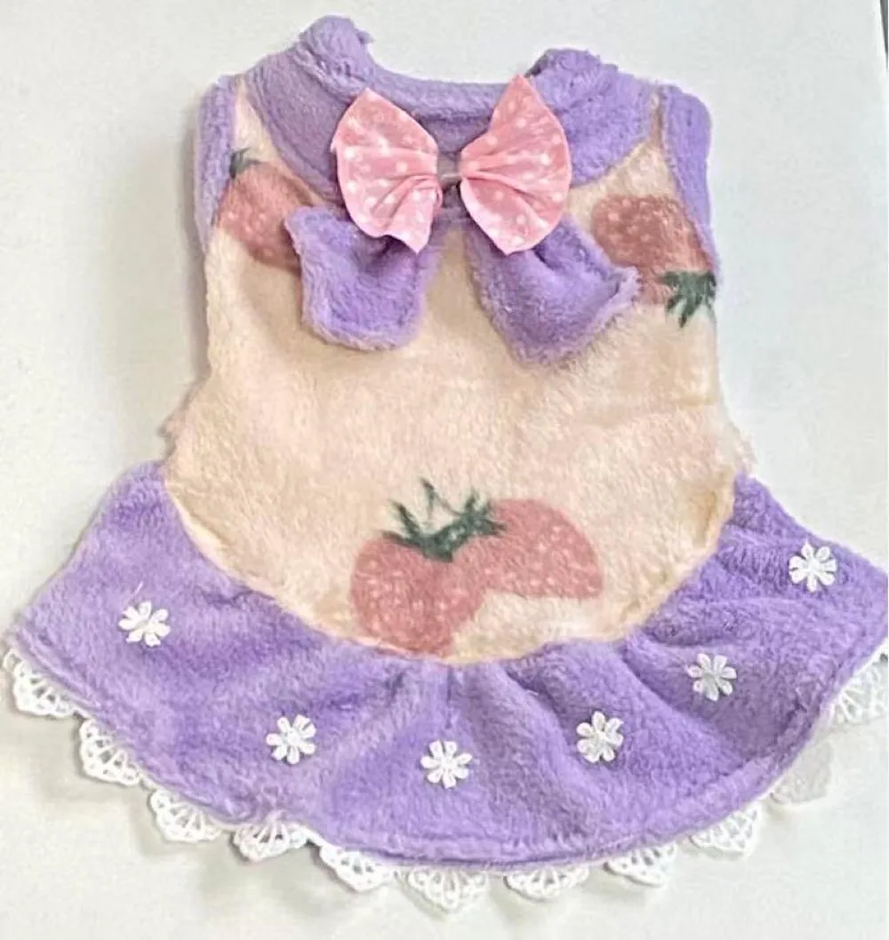 ハンドメイドペット冬用服♡犬服M 背丈24c m胴回り34cm (4)