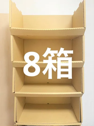 【21日限定出品】収納 ボックス 段ボール 棚 連結 洋服 収納 8個セット