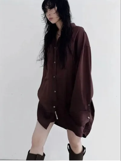 josemoon SATIN STRIPE SHIRT ジョゼムーン