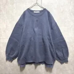 【アメリカンホリック】クルーネック ニット スウェット ボリューム袖 (M)