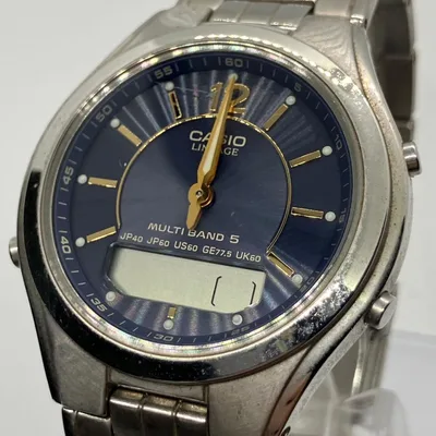 美品 稼働品 CASIO LINEAGE リニエージ 電波ソーラー メンズ腕時計