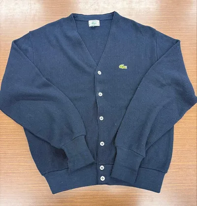 USA製 IZOD Lacosteラコステネイビーカーディガンvintage古着