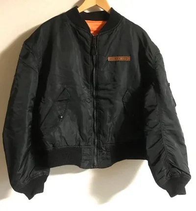 ◆AVIREX ジャケット MA1 希少USA製 胸レザーパッチ