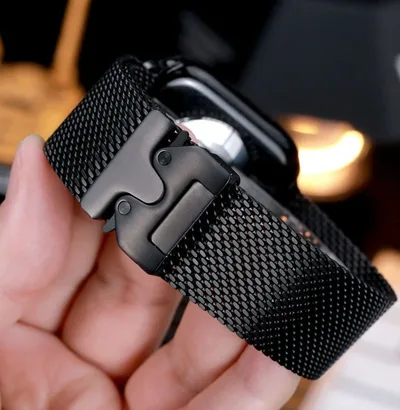 ブラックチタン Apple watch バンド 44/45/46/49mm