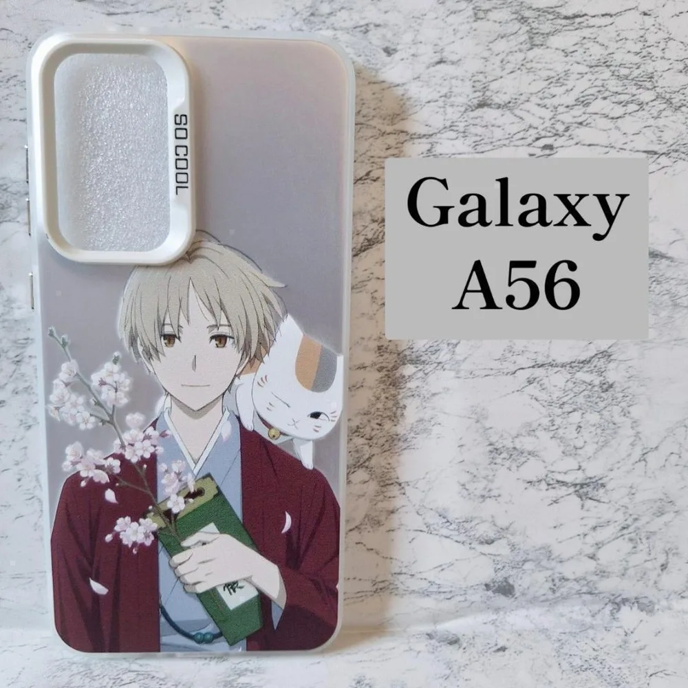 Galaxy A56 スマホケース ワイヤレス充電 夏目友人帳 ニャンコ先生