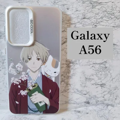 Galaxy A56 スマホケース ワイヤレス充電 夏目友人帳 ニャンコ先生