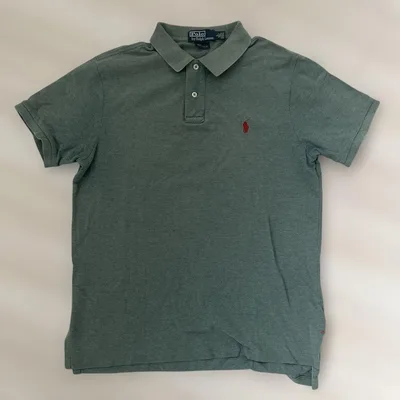 POLO RALPH LAUREN ポロシャツ グリーンL 刺繍ロゴ