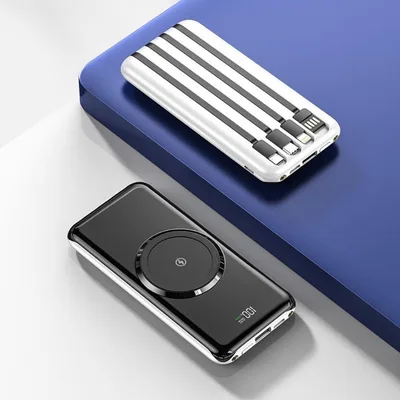 モバイルバッテリー 50000mAhワイヤレス充電器 PSE認証済 ホワイト