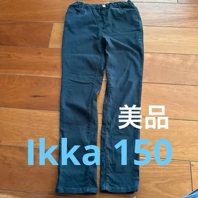 ikka キッズ ロングパンツ ネイビー
