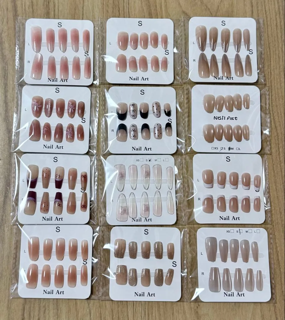 【T46】現品 ネイルチップ まとめ売り 12点 Sサイズ