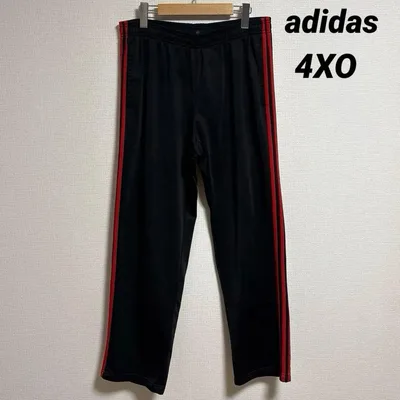 【超ビッグサイズ】アディダス トラックパンツ ジャージ ブラック Y2K 4XO