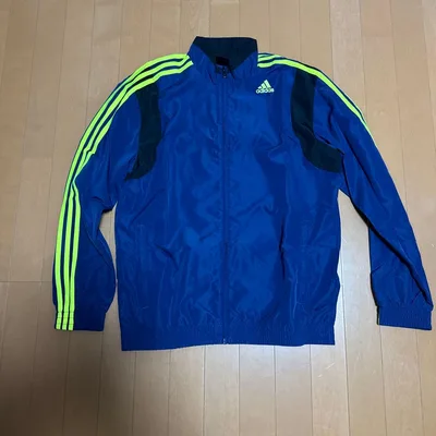 【未使用】adidas ナイロンジャケット ネイビー×イエロー