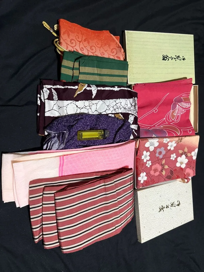 【大量】和装小物 まとめ売り 帯 伊達締め ハギレ 京染 綿100% リメイク用