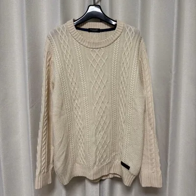 美品 BLACK LABEL CRESTBRIDGE カシミヤ混 ケーブルニット