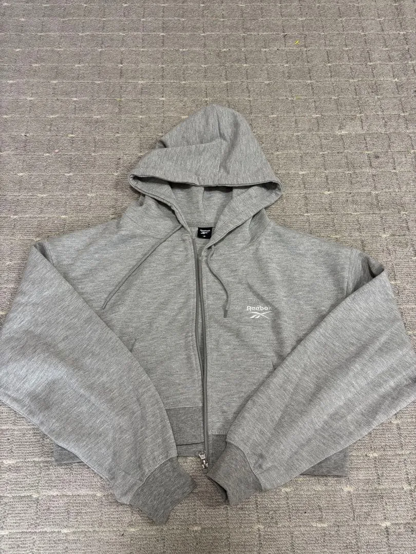 Reebok ジップアップパーカー グレー M