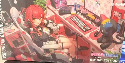 新品未開封 ぶいすぽ GEAR ゲーミングキーボード 猫汰つな EDITION